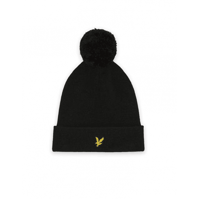 Lyle & Scott Golf Bobble Hat - Jet Black - 1SZ
