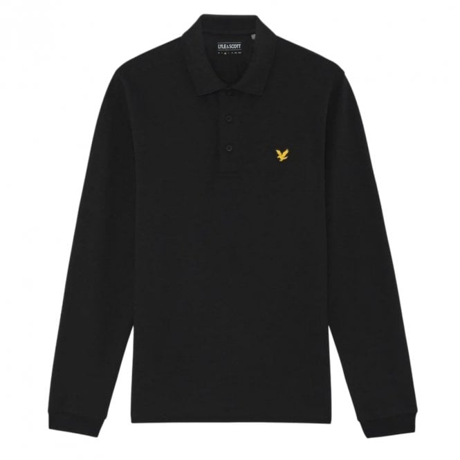 Lyle & Scott Golf Long Sleeve Polo - Black
