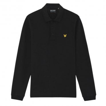 Lyle & Scott Golf Long Sleeve Polo - Black