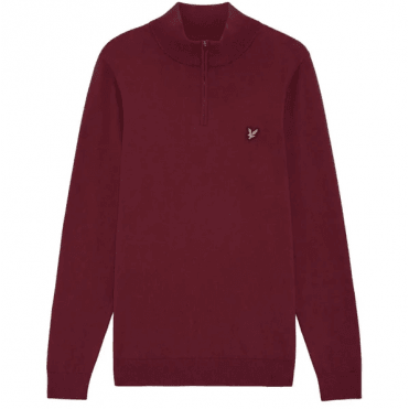 Lyle & Scott Golf Quarter Zip Jumper - Plum