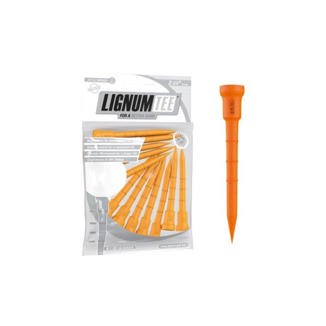 Masters Lignum 2 3/4in Pack 16 Golf Tees - Spinning Orange