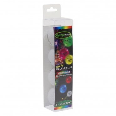 Night Flyer - Golf Balls Mixed Colour pack 4