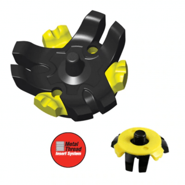 Masters Ultra Grip Pro Std Pk (22) Blk/Yellow Golf Spikes