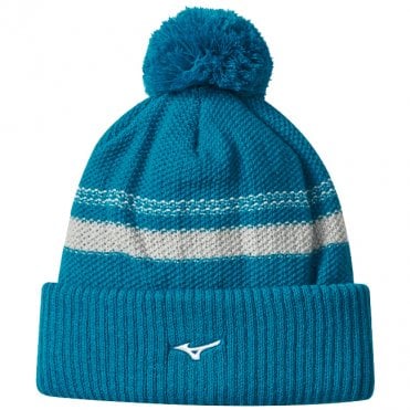 Mizuno Breath Thermo Pom Pom Hat - Enamel Blue