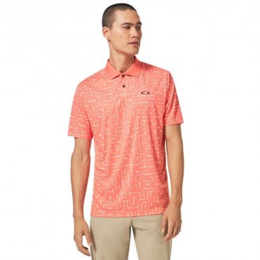 Oakley DIVISIONAL PRINT POLO - GEOMETRIC GRADIENT SUNSET