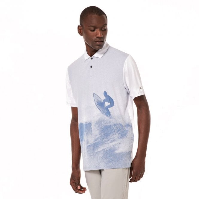 Oakley  JACQUARD PRINTED POLO - ARCTIC ICE