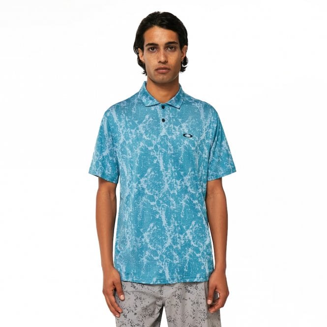 Oakley  Marble Jaquard Polo Aurora Blue