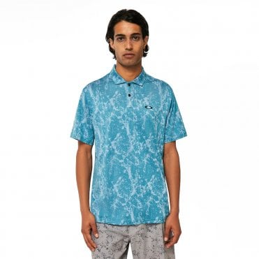 Oakley Marble Jaquard Polo Aurora Blue