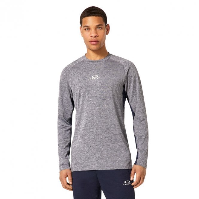 Oakley  O FIT RC LS TEE - WHITE/BLUE HTHR