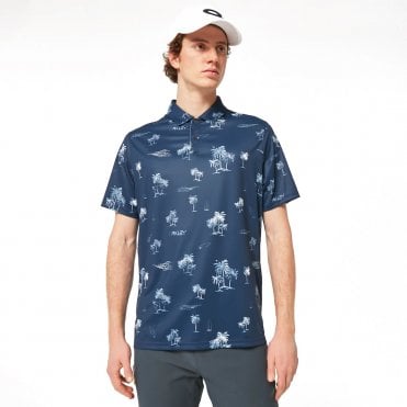 Oakley RC SUN SHADE PRINT POLO SHIRT TEAM NAVY