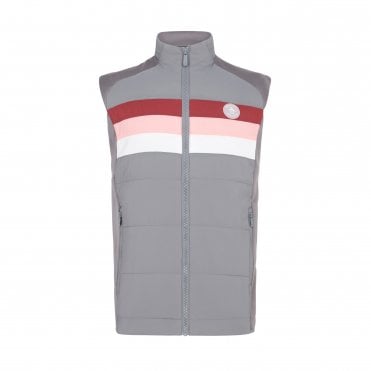 ORIGINAL PENGUIN Insul Mixed Media 70s Vest QUIET SHADE