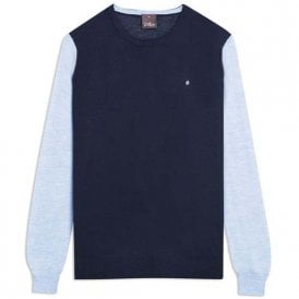 Oscar Jacobson Rast Pin Roundneck - Navy