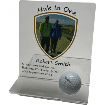 Personalised Hole in One Acrylic Display Plaque
