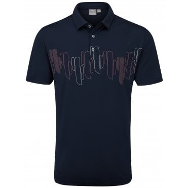 Ping Arizona Cactus Print Polo - Navy