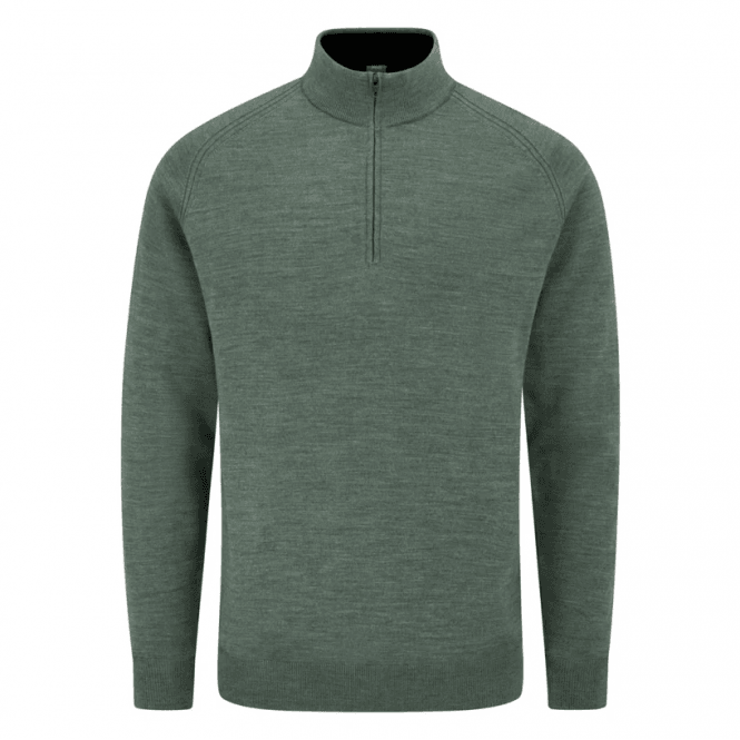 Ping  Hugh 1/4 Zip Sweater - Laurel Marl