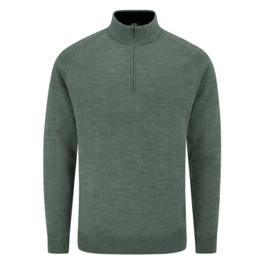 Ping Hugh 1/4 Zip Sweater - Laurel Marl