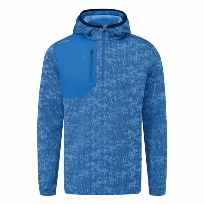 Ping  Nexa Hooded 1/2 Zip Fleece - Seacrest/Tidal Blue
