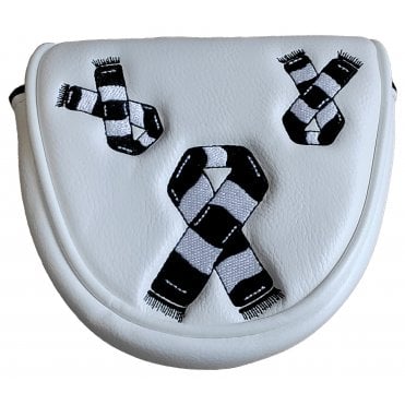 PRG Golf Football Scarf Black/White Headcover - Mallet Putter