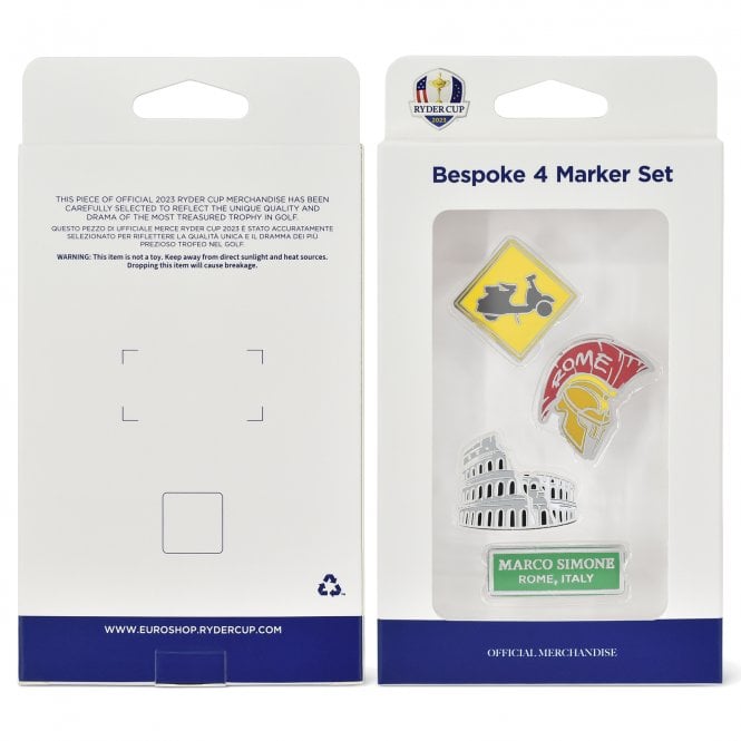 PRG Official Ryder Cup23 Match Originals Ball Markers Box of 4