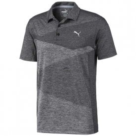 Puma ALT JACQUARD POLO -  BLACK HEATHER