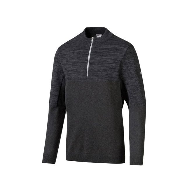 Puma  Evoknit 1/4 Zip Sweater -  Black Heather
