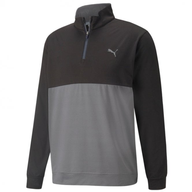 Puma  Gamer Colorblock 1/4 Zip BLK-QUIET SHADE
