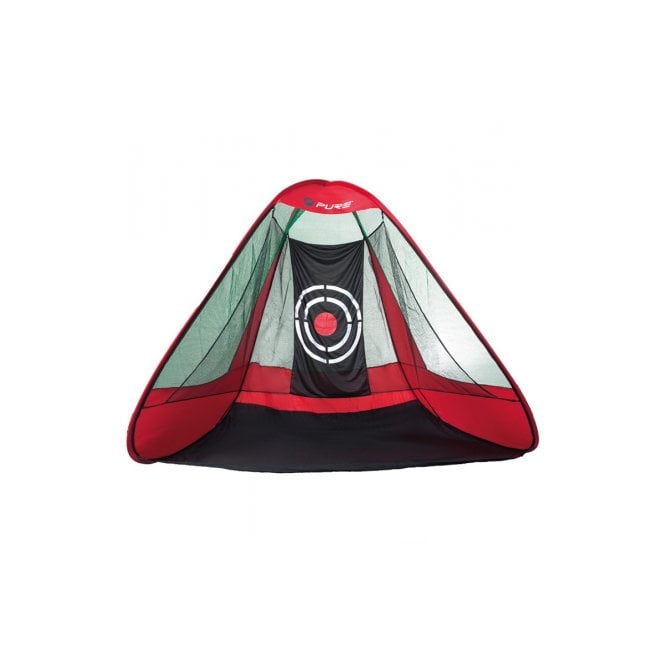 Pure2Improve Golf Triangular Practice Net Red/Black