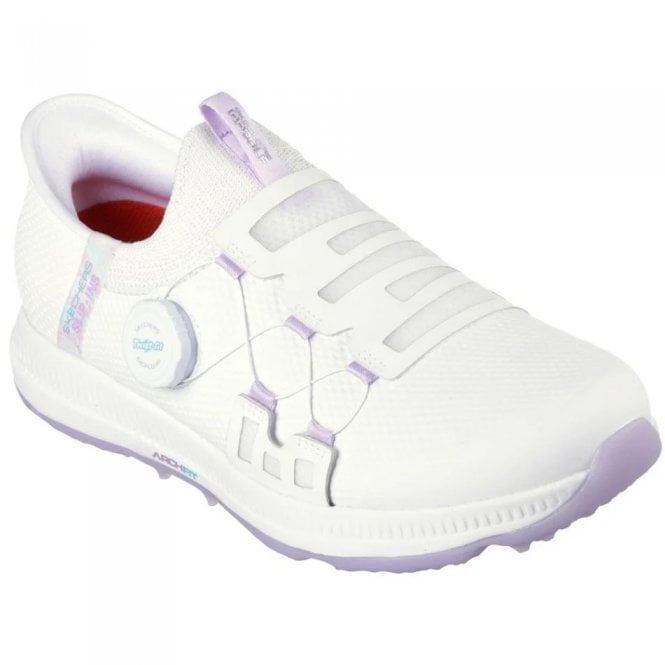 Skechers Skecher GO GOLF ELITE 5 SLIP 'IN Womens Golf Shoes - White/Lavender