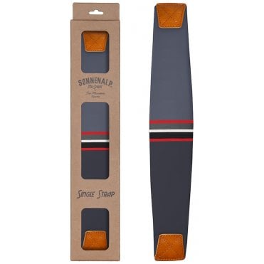 Sonnenalp Mid Stripe Strap Black-Gunmetal-Red