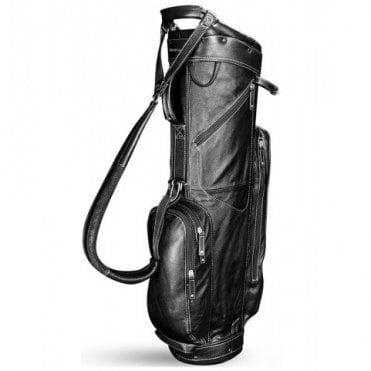 Sun Mountain Leather Cart Bag Black/White