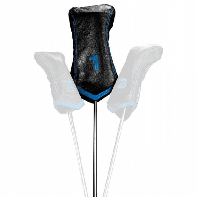 Sun Mountain  Leather Driver Headcover Chevron Black/Cobalt