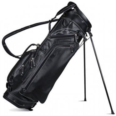 Sun Mountain Leather Stand Bag Black/White