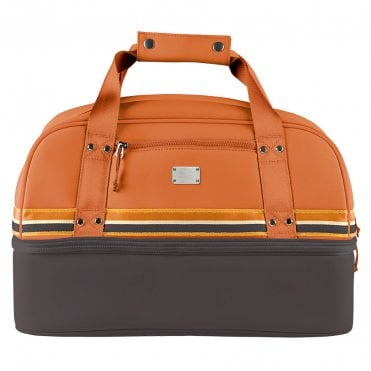 Sonnenalp Mid Stripe Boston Bag Cabin-Umber-Wheat