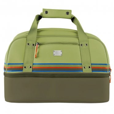 Sonnenalp Mid Stripe Boston Bag Loden-Moss-Inferno