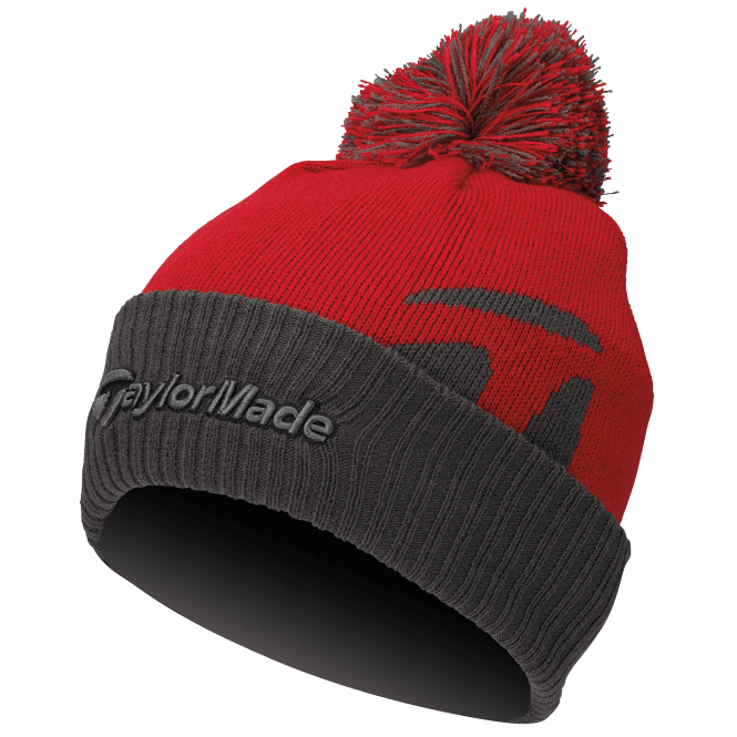 TaylorMade  Bobble Beanie Hat - Red
