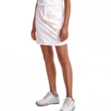 Under Armour Ladies Links Woven Printed Skort - White