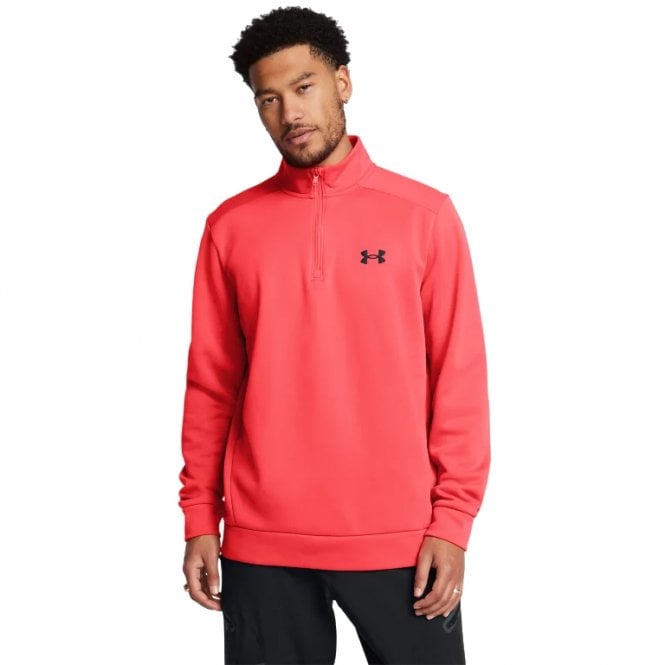 Under Armour  Mens Armour Fleece ¼ Zip Racer Red/Black
