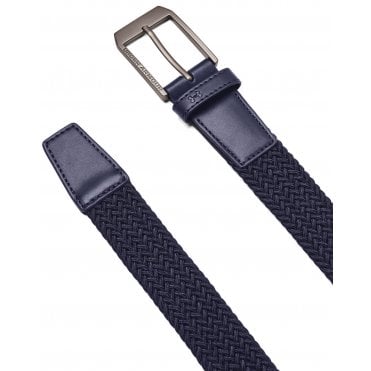 Under Armour Mens Braided Golf Belt Midnight Navy