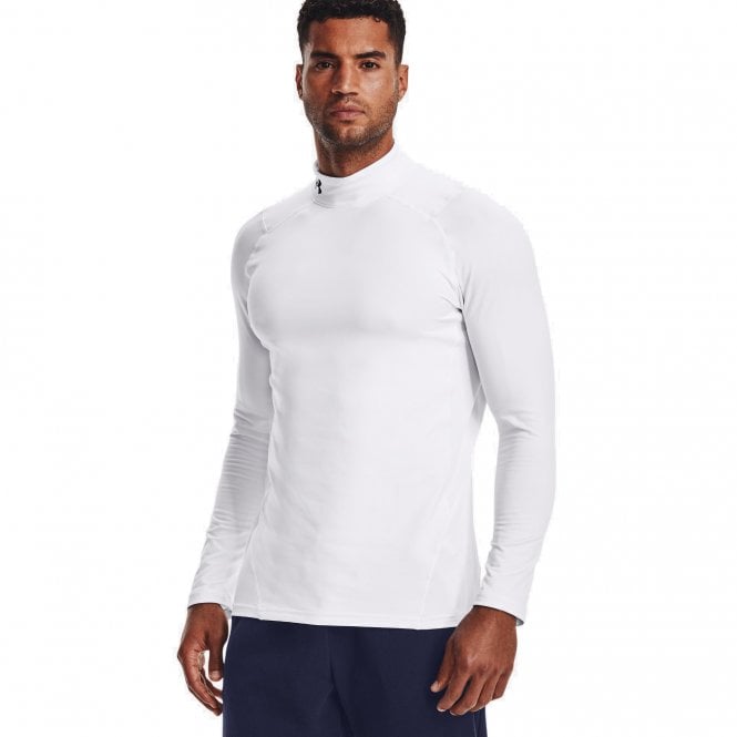 Under Armour  Mens ColdGear Armour Fitted Mock - White