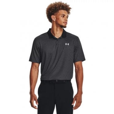 Under Armour Perf 3.0 Printed Polo Black/Halo Gray