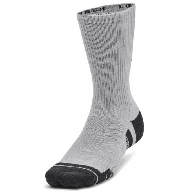 Under Armour  Performance Tech 3pk Crew Socks Mod Grey