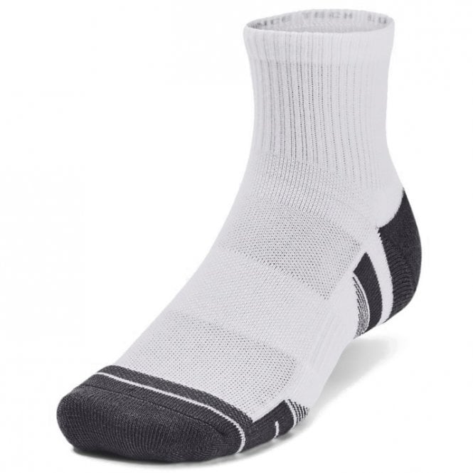 Under Armour  Performance Tech 3pk Qtr Socks White