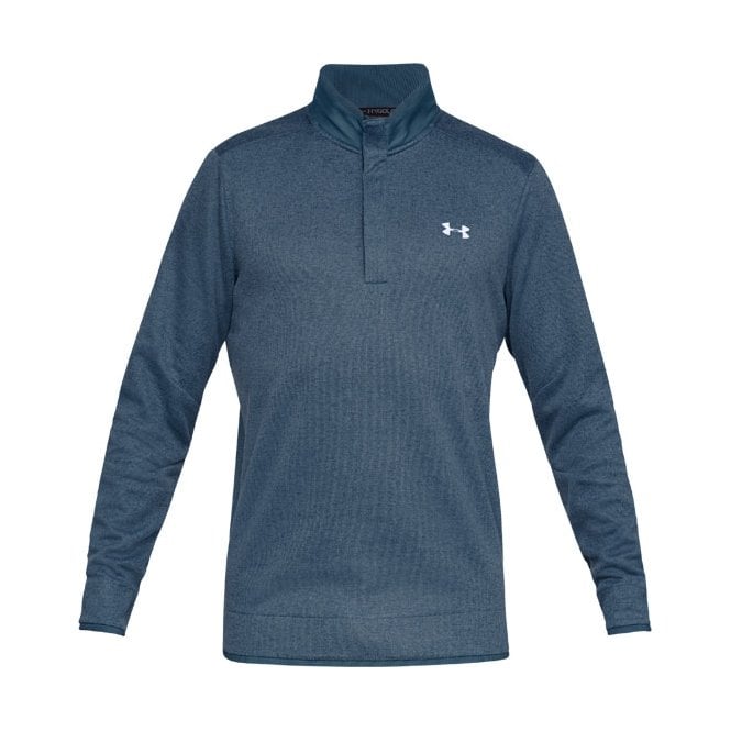 Under Armour  Storm SF Heather Snap Mock - Static Blue/Teal