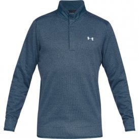 Under Armour Storm SF Heather Snap Mock - Static Blue/Teal