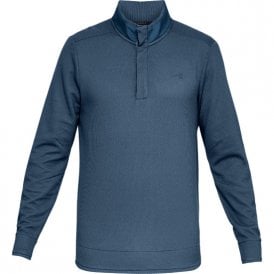 Under Armour Sweaterfleece Snap Mock - Static Blue