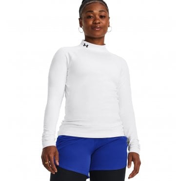 Under Armour Womens ColdGear Mock Neck White/Black